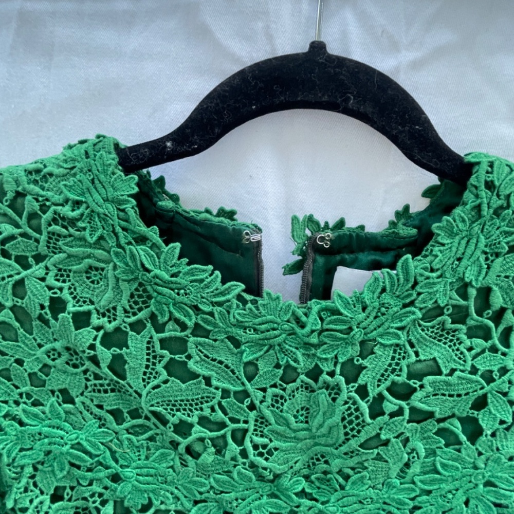 Valentino, Lace Dress, Emerald Green, XS - Picture 6 of 16